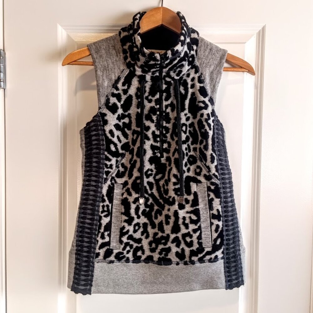 Byron Lars Beauty Mark Grey Black Sleeveless Sweater Vest